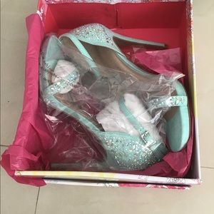 Chinese Laundry suede embellished high heels